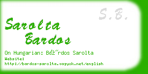 sarolta bardos business card